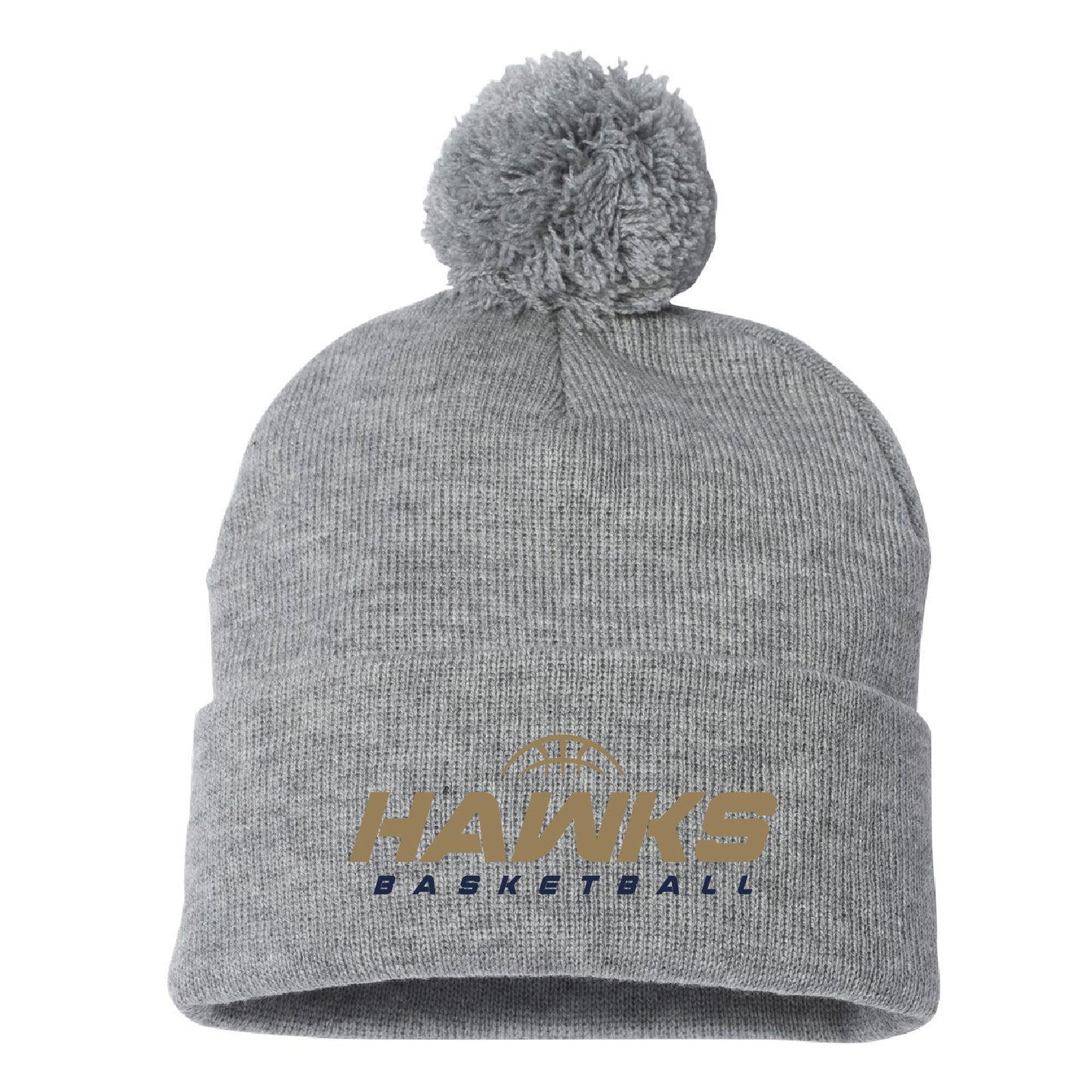Hermantown Girls Basketball Pom-Pom Cuffed Beanie