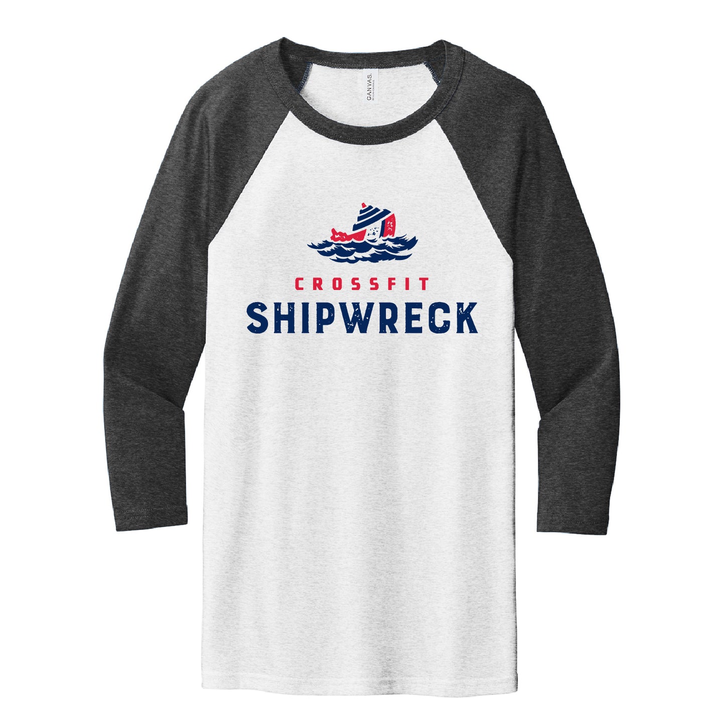 Crossfit Shipwreck Unisex 3/4-Sleeve Baseball Tee