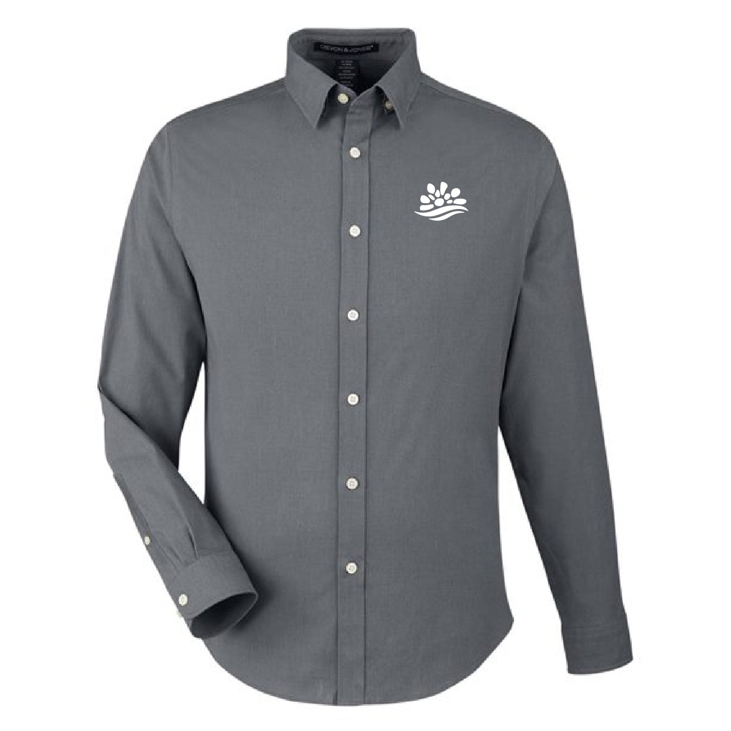 Brightwater Health Men's CrownLux Performance® Spencer Poplin Dress Shirt