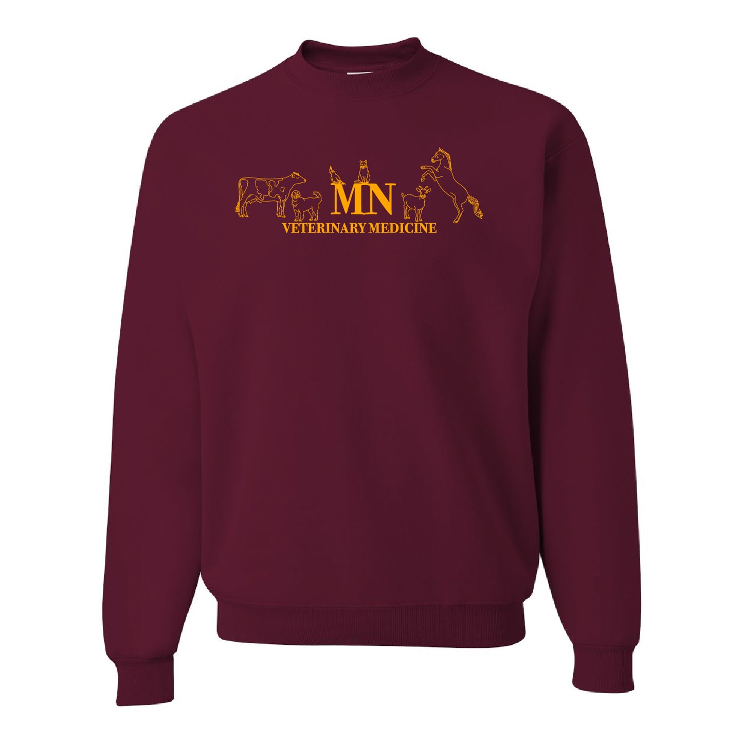 U of M Vet Med Fine Line Crewneck Sweatshirt - Embroidered