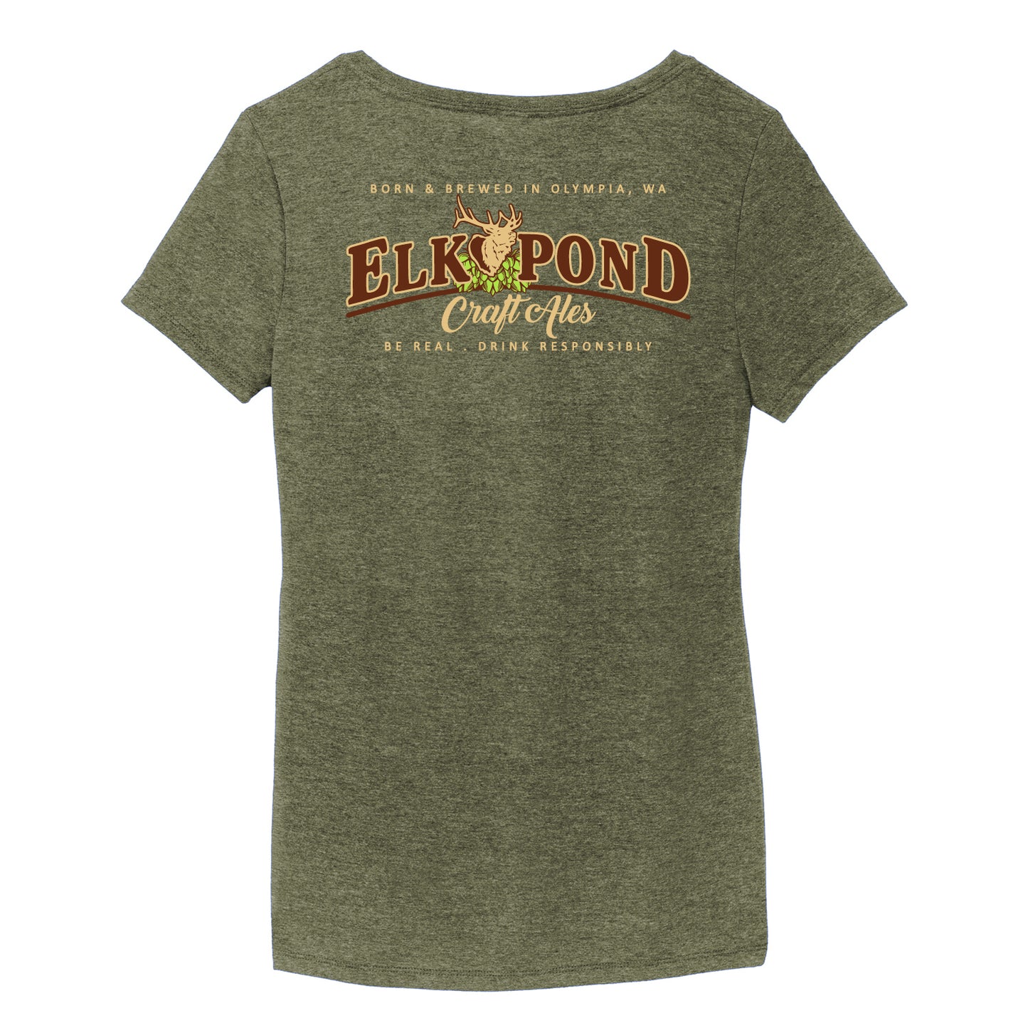 Elk Pond Craft Ales Women’s Perfect Tri ® V-Neck Tee (Full Back)