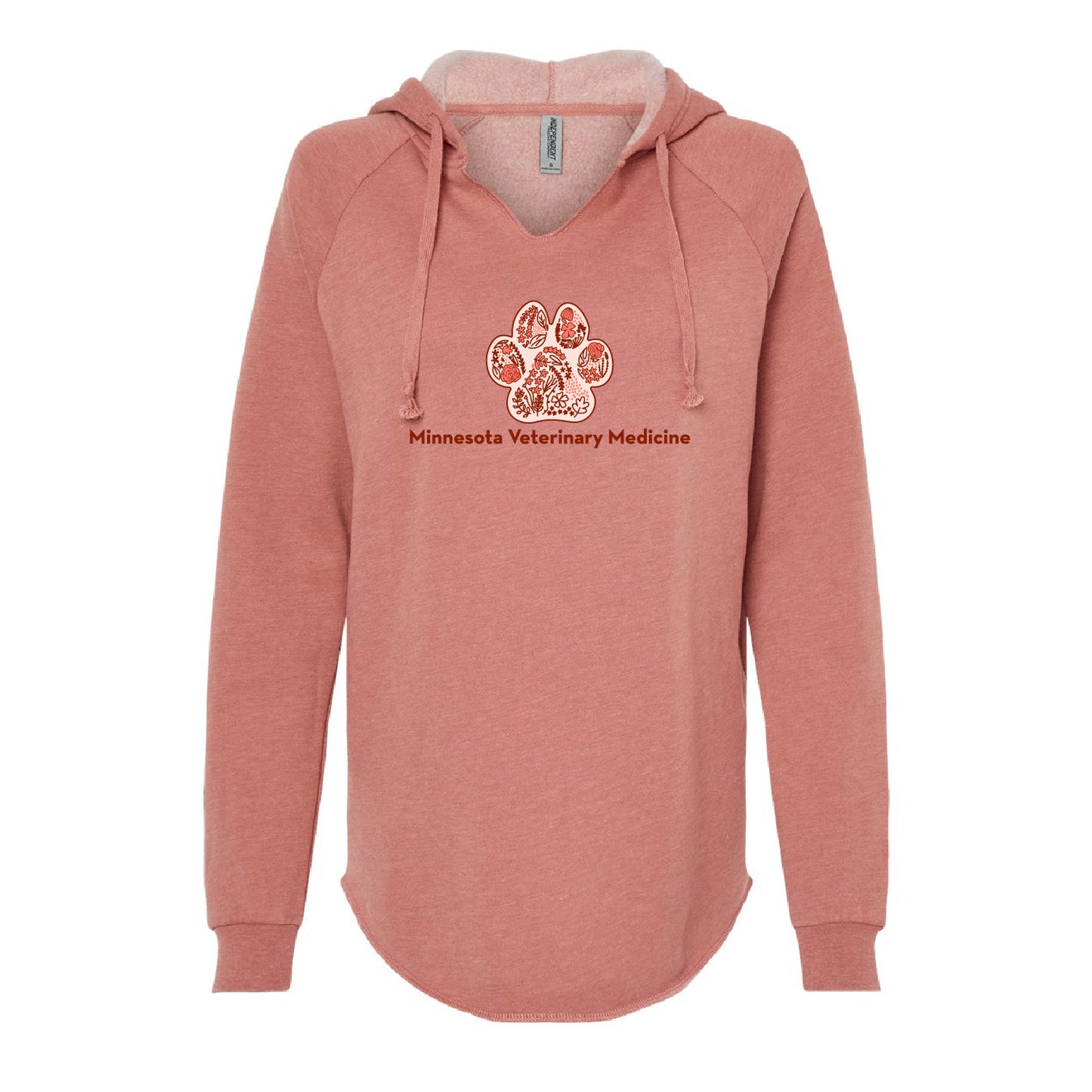 SIRVS Women's Lightweight Hooded Sweatshirt (Paw Print)