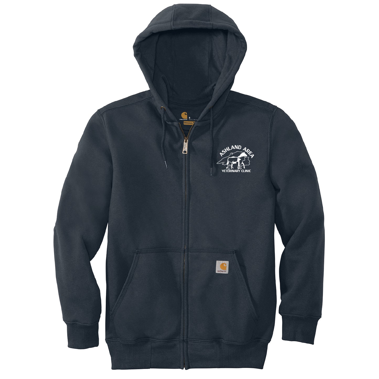 Ashland Vet Clinic Carhartt Heavyweight Hooded Zip-Front Sweatshirt
