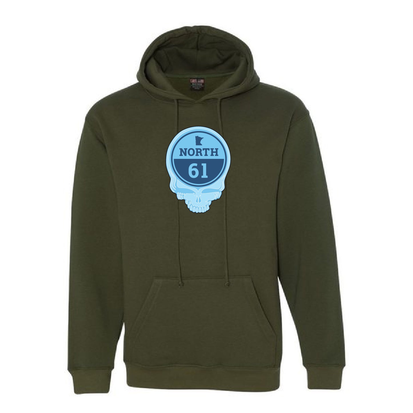 North 61 Unisex USA-Made Hooded Sweatshirt (Skull)