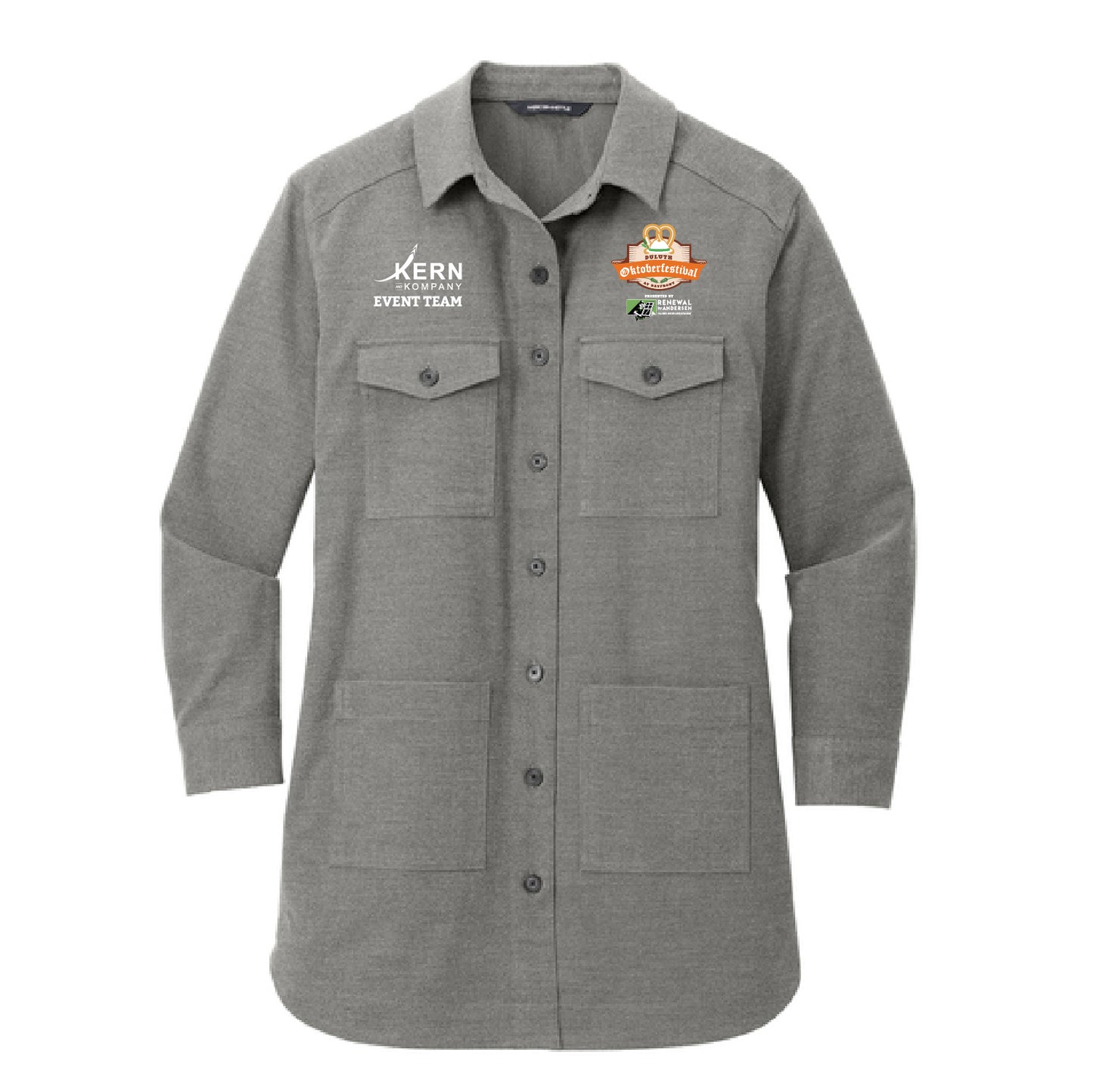 Duluth Oktoberfestival Team Women’s Long Sleeve Twill Overshirt