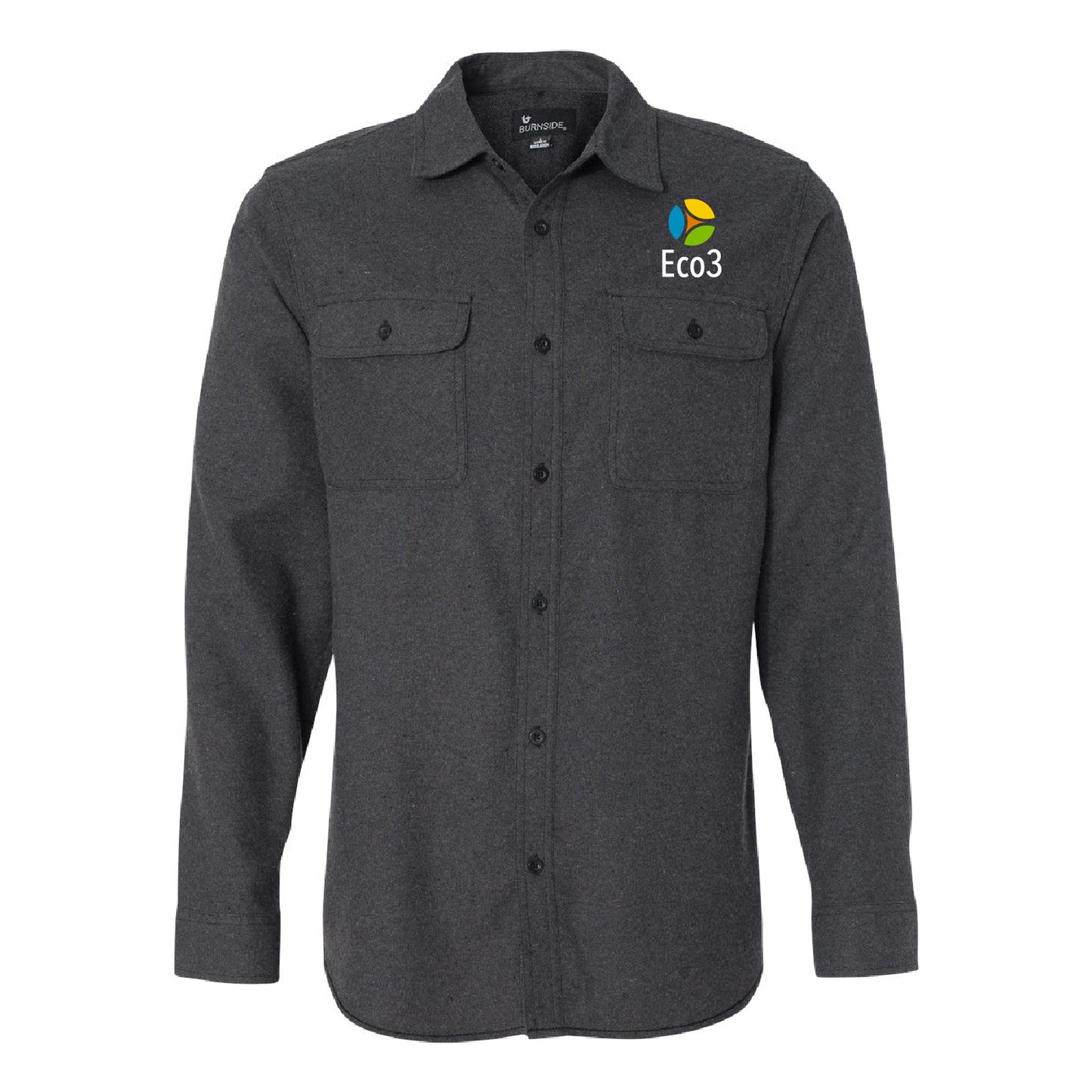 Eco3 Solid Long Sleeve Flannel Shirt