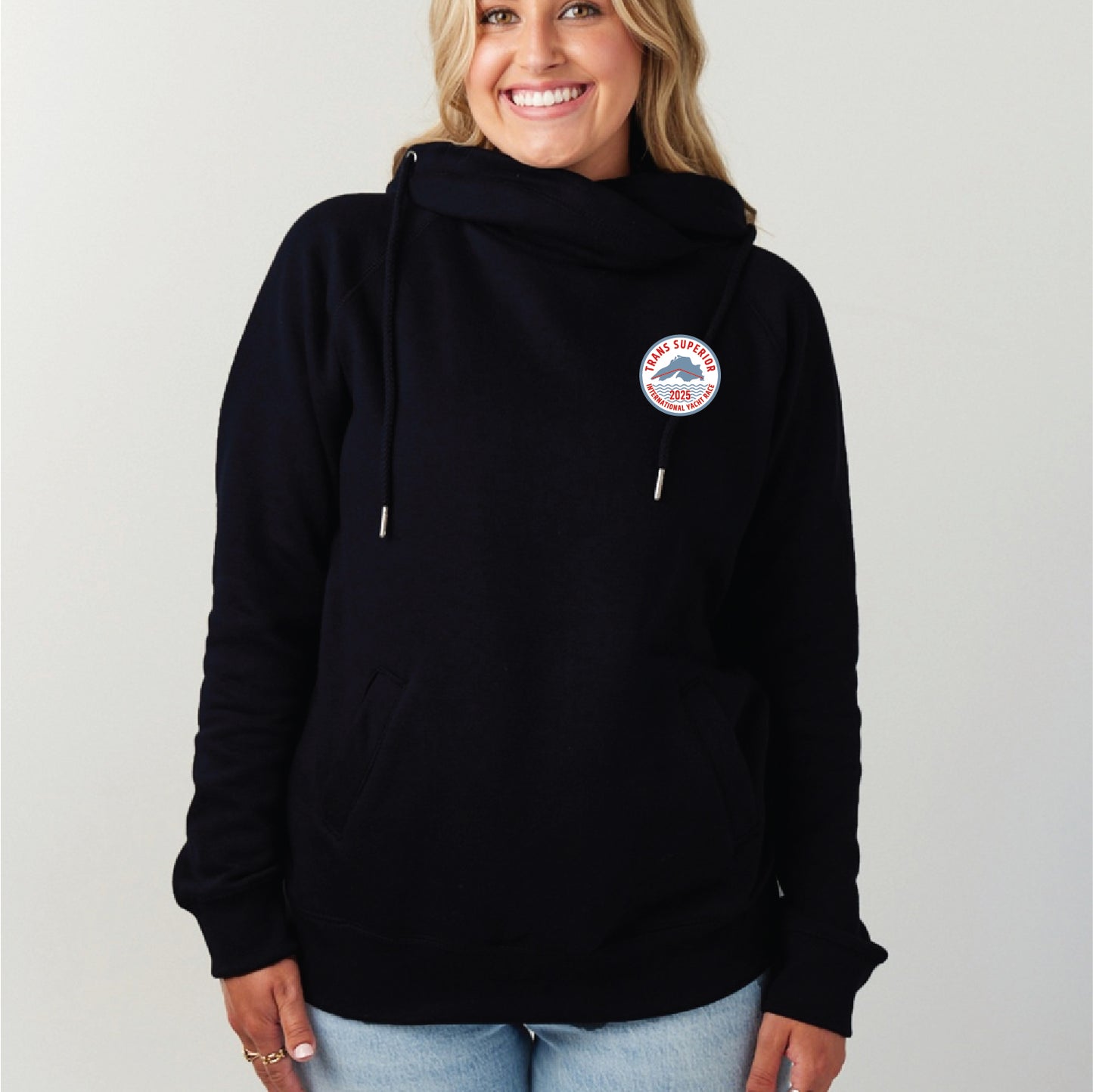 Trans Superior Yacht Race Ladies Funnel Neck Pullover Hoodie (2)