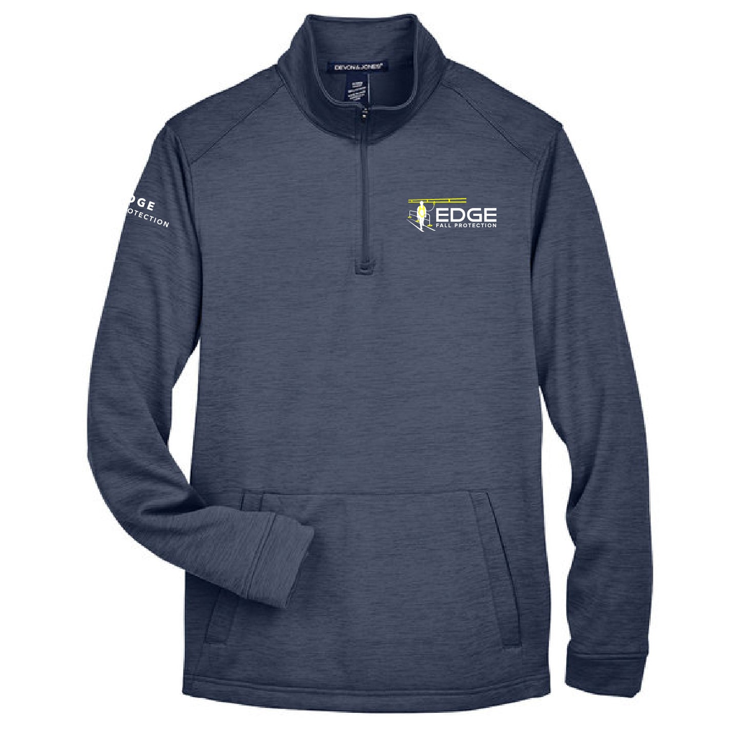 Edge Fall Protection Men's Newbury Mélange Fleece Quarter-Zip Pullover