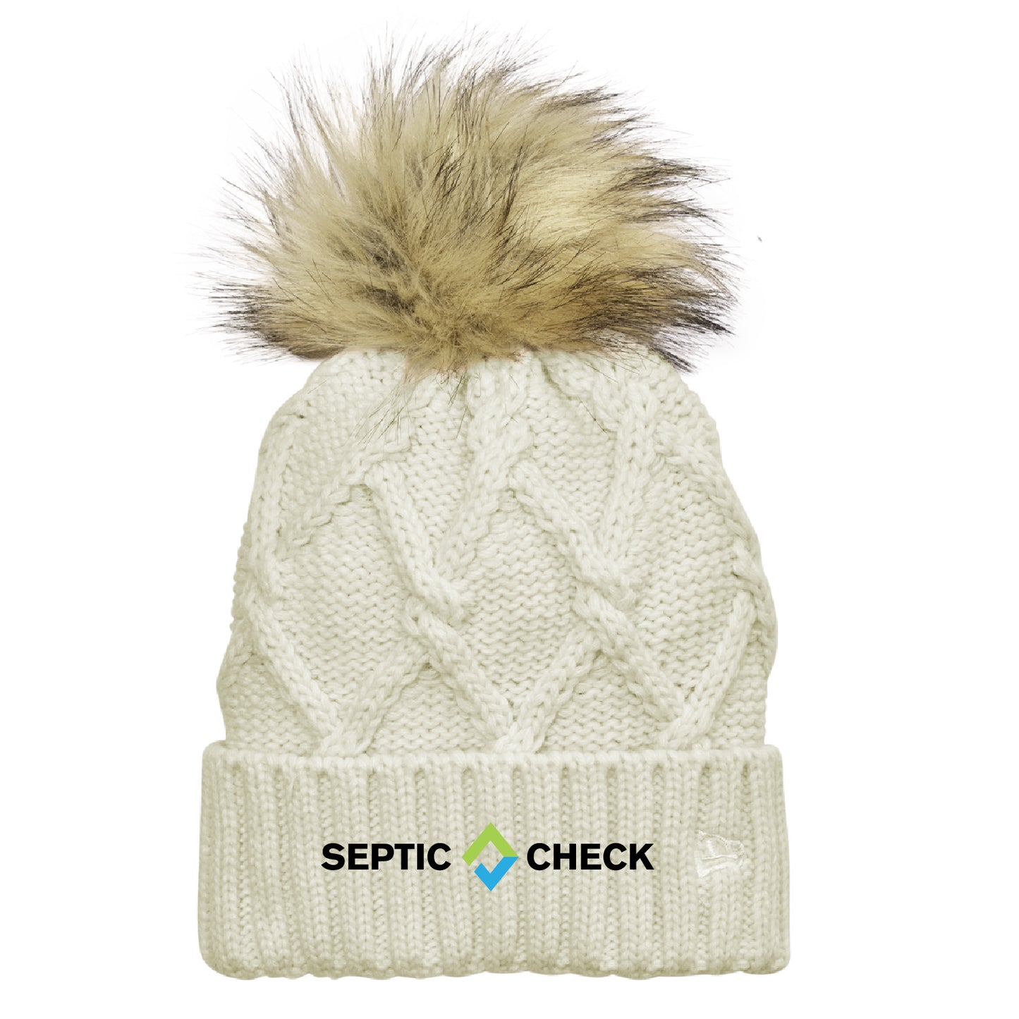 Septic Check Faux Fur Pom Beanie