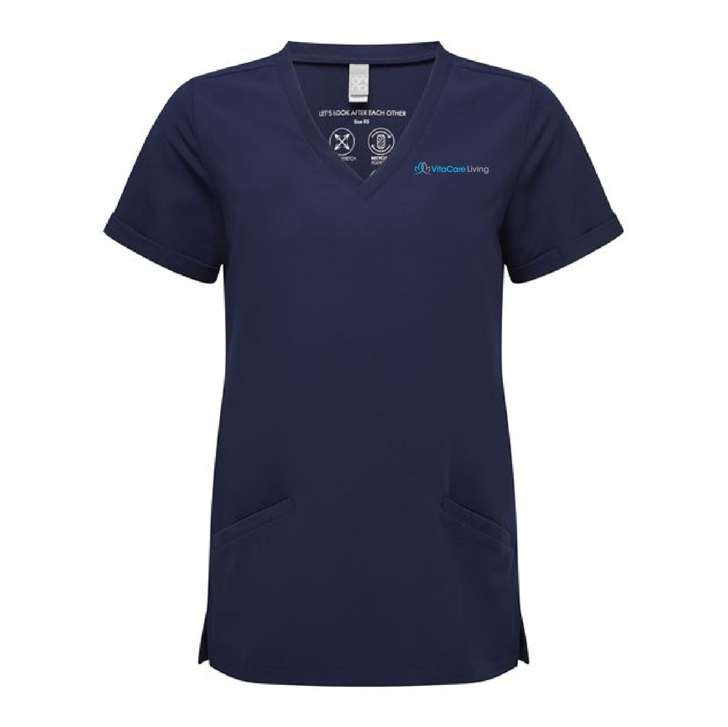 VitaCare Living Women's Invincible V-Neck Stretch Scrub Top