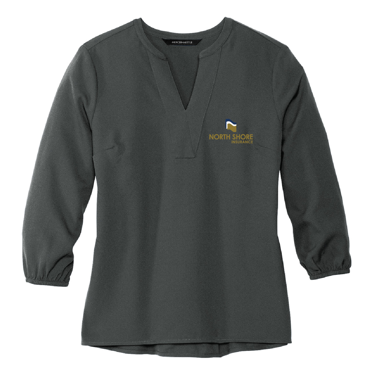 NSB Insurance Women's Stretch Crepe 3/4-Sleeve Blouse