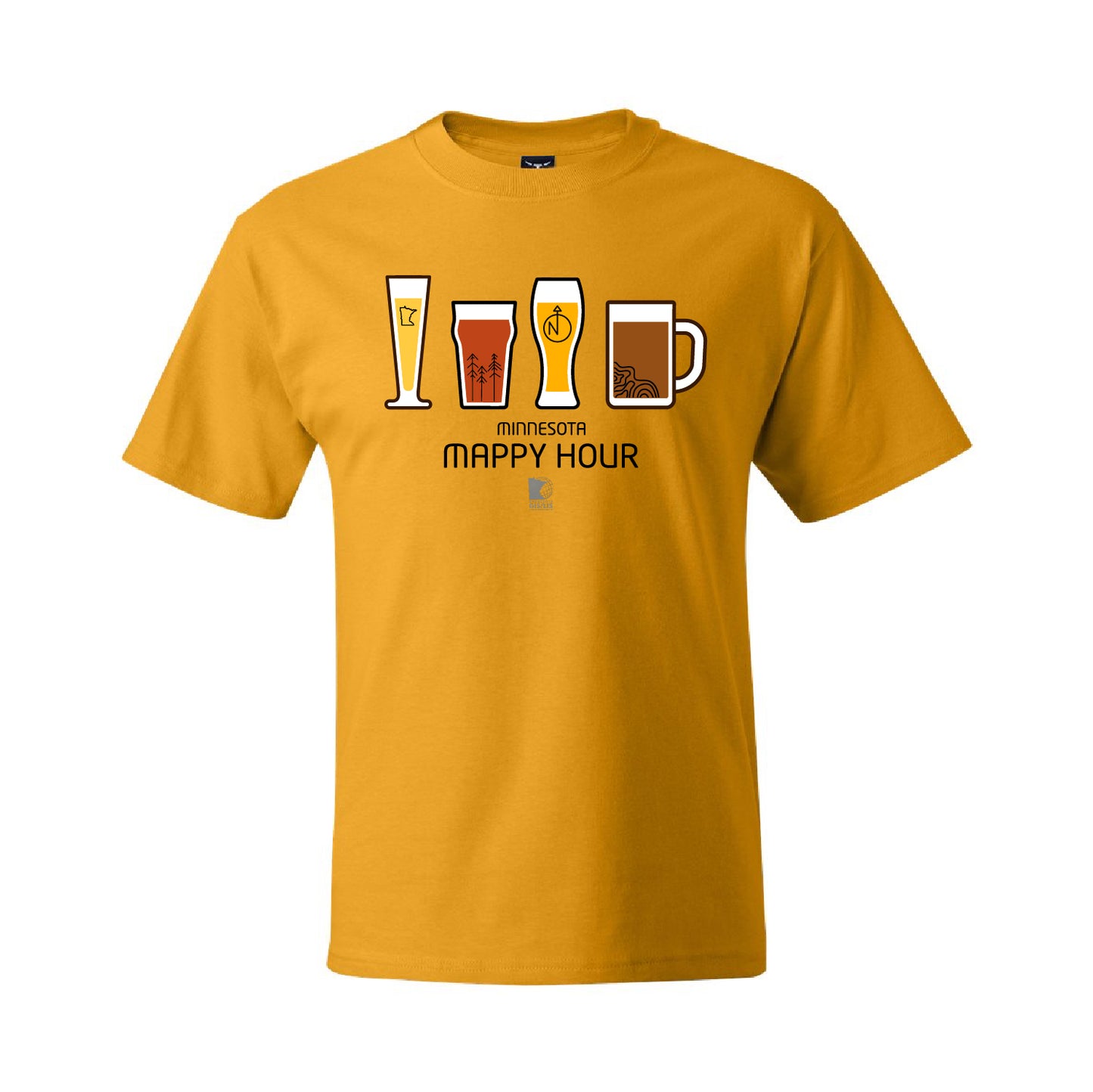 MN GIS/LIS Beefy-T T-Shirt - Minnesota Mappy Hour
