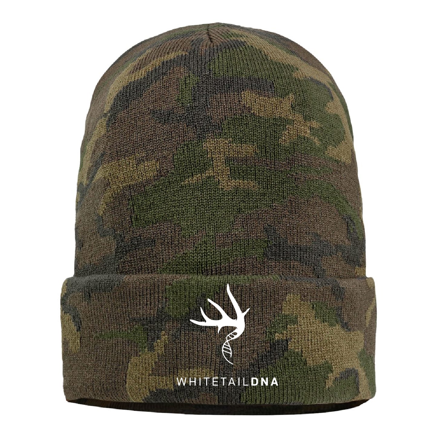 WhitetailDNA Solid Cuffed Beanie (Embroidered)