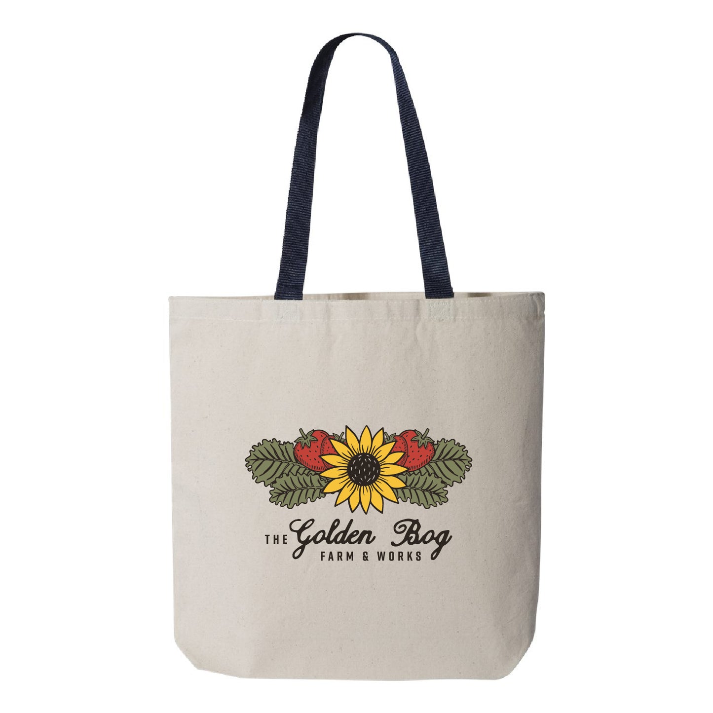 The Golden Bog 11L Canvas Tote with Contrast-Color Handles