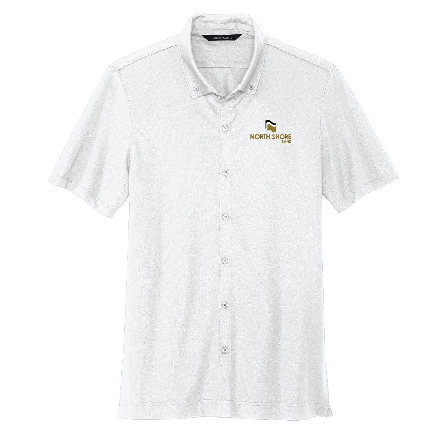NSB Bank Stretch Pique Full-Button Polo