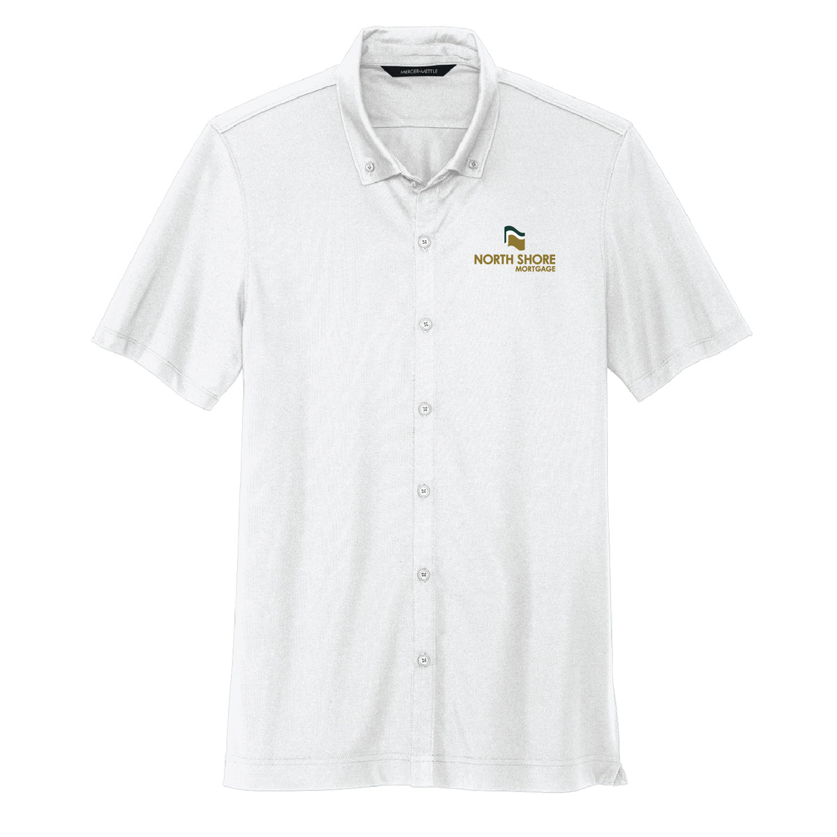 NSB Mortgage Stretch Pique Full-Button Polo
