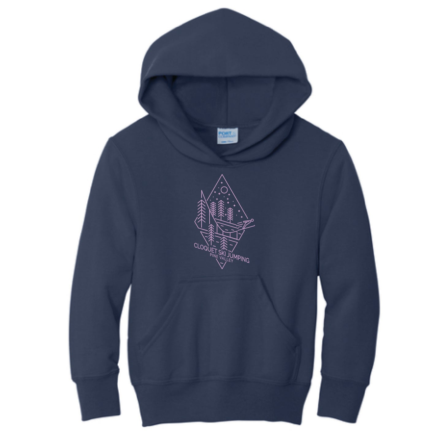 Cloquet Nordic Ski Club Youth Hooded Sweatshirt (Lavender)