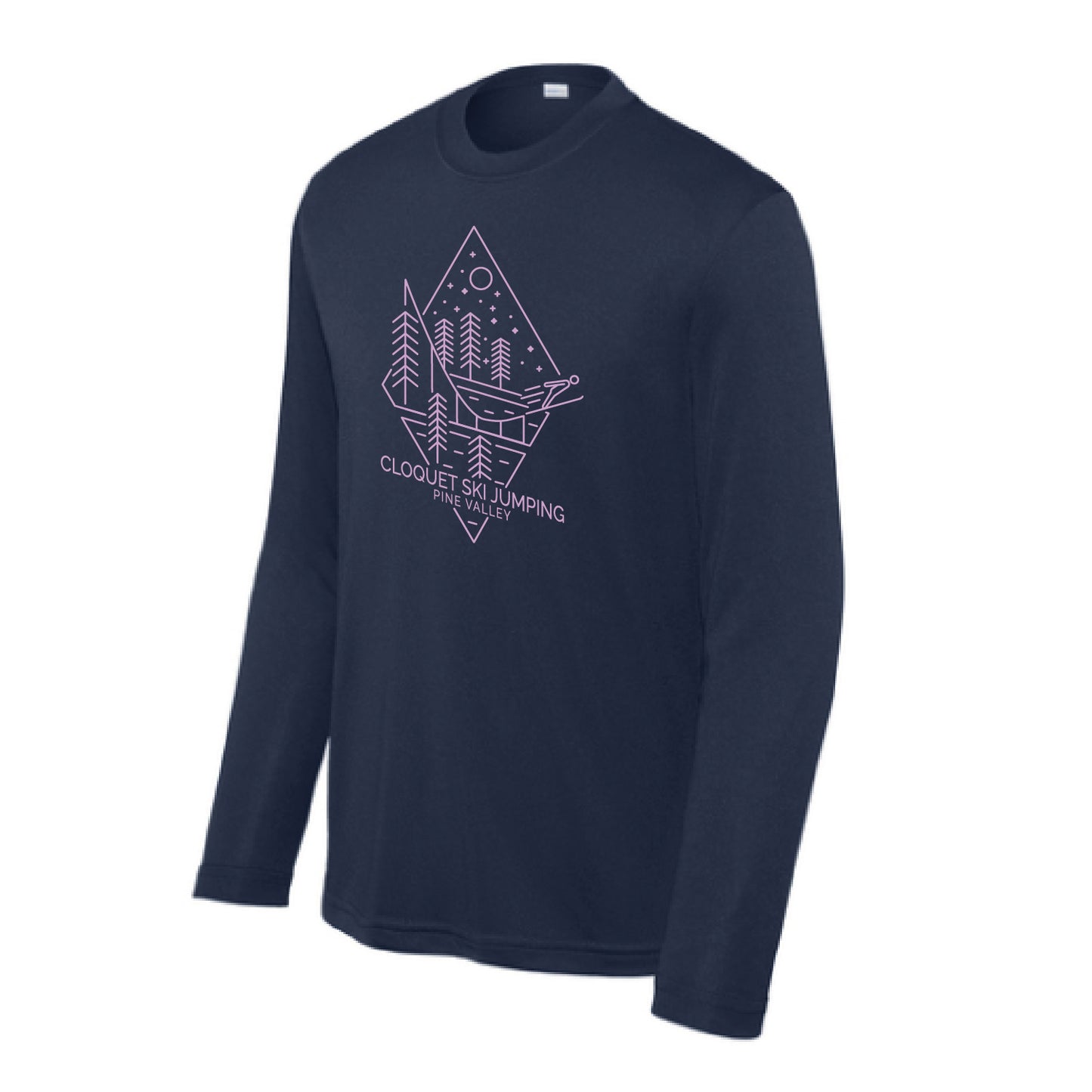 Cloquet Nordic Ski Club Youth Long Sleeve PosiCharge® Competitor™ Tee (Lavender)
