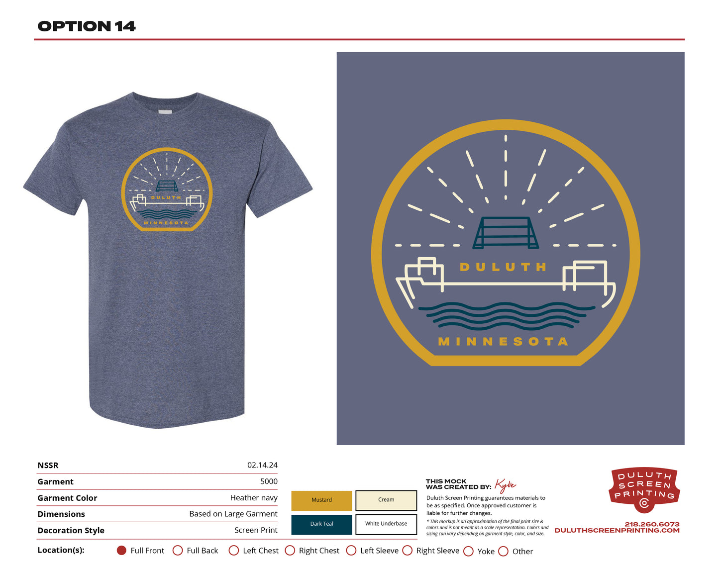 NSSRR Ship Bridge Duluth Heather Navy Heavy Blend Tee