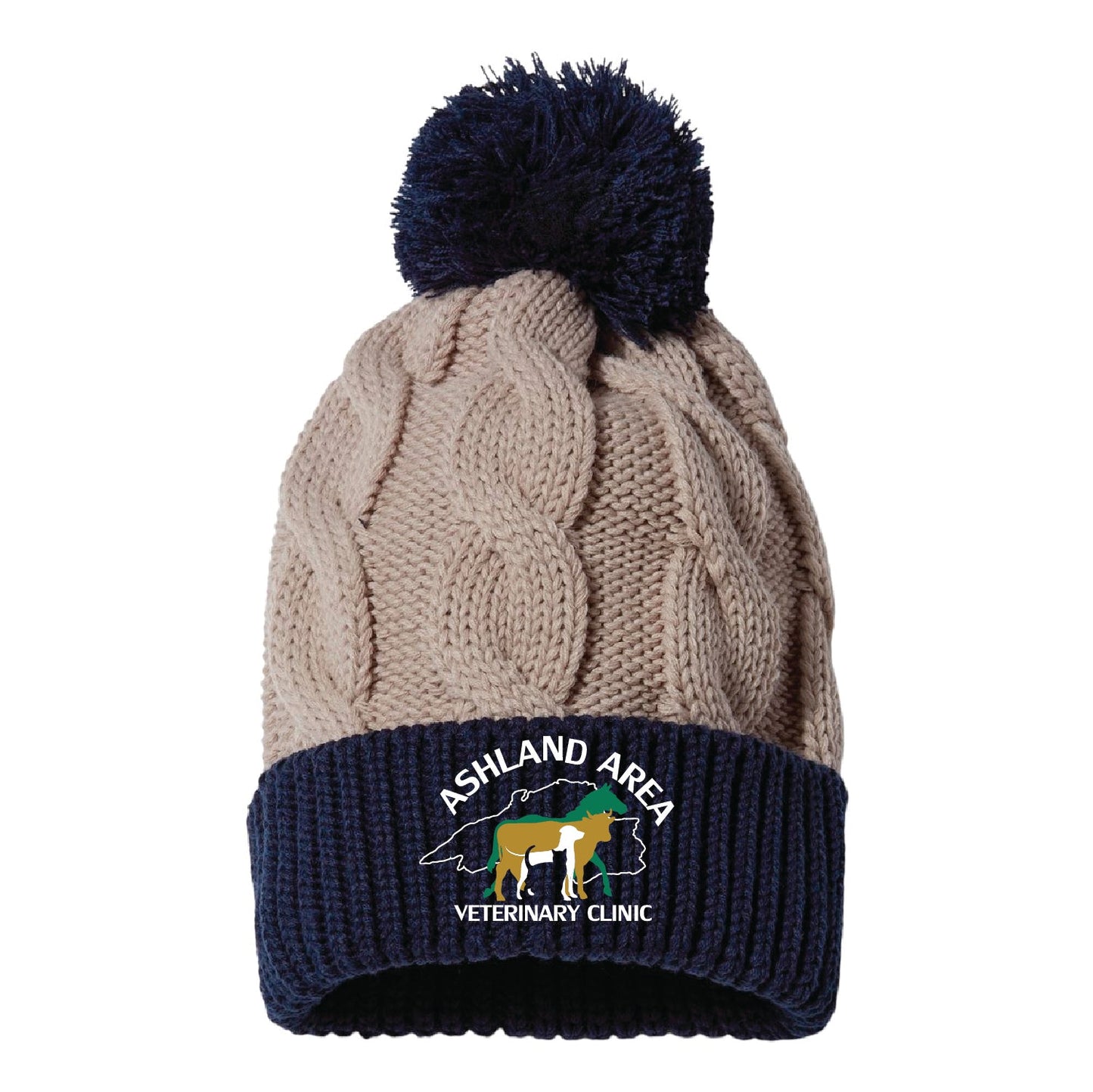 Ashland Vet Clinic Chunk Twist Cuffed Beanie - DSP On Demand