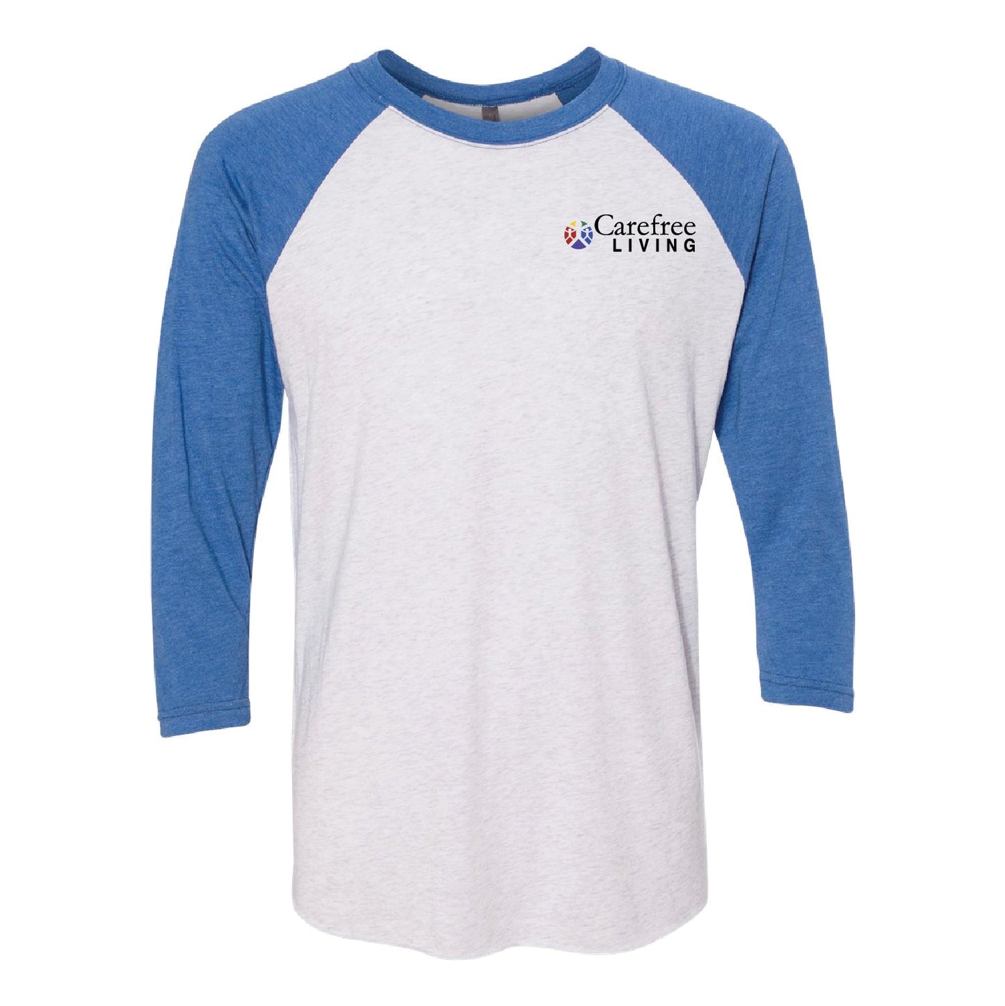 Carefree Living Unisex Tri-Blend 3/4-Sleeve Raglan Tee - DSP On Demand