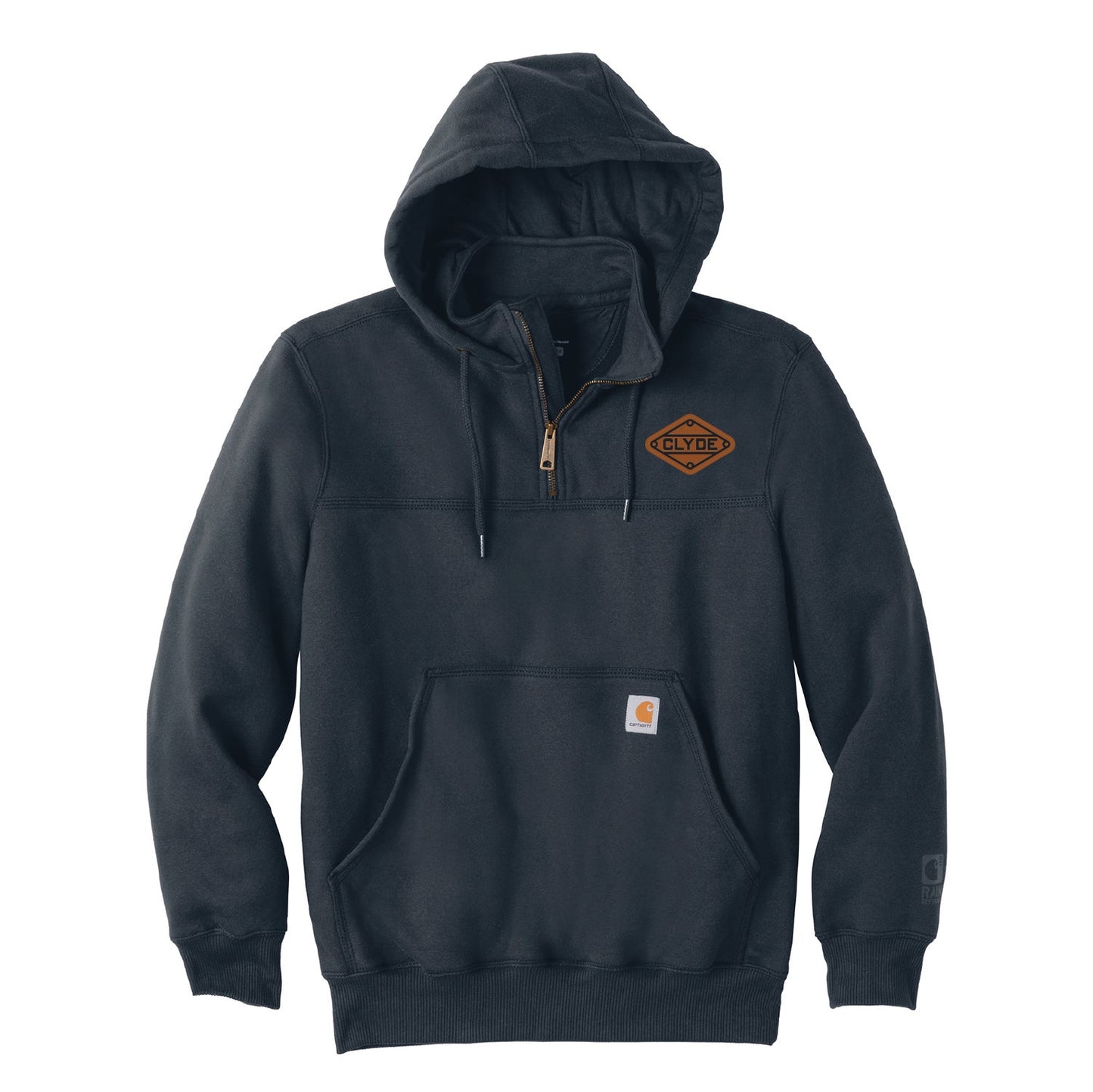 Clyde Carhartt Heavyweight Hooded Zip Mock Sweatshirt - DSP On Demand