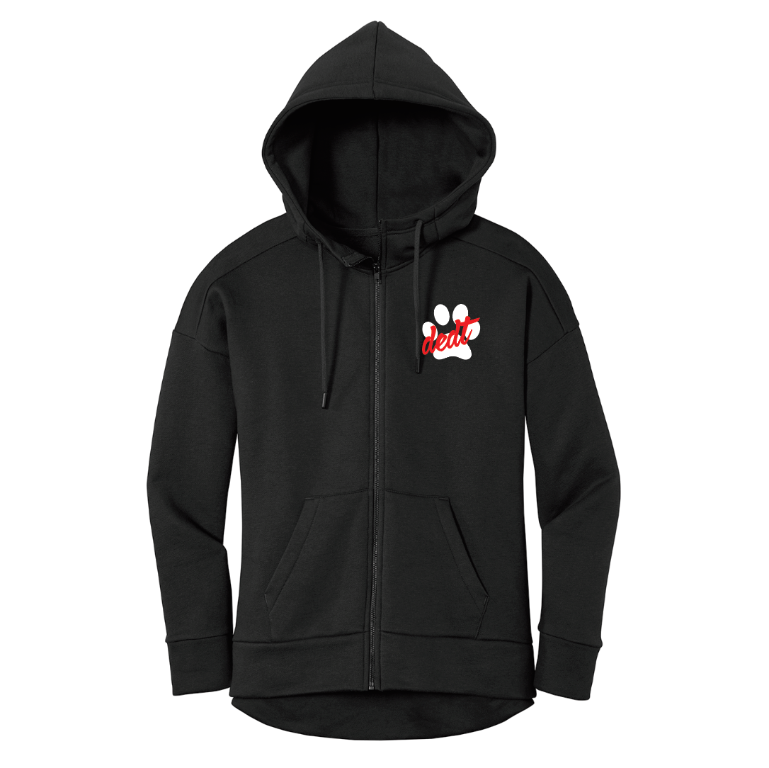 Duluth East Dance Team Women’s Perfect Weight® Fleece Drop Shoulder Full-Zip Hoodie - DSP On Demand