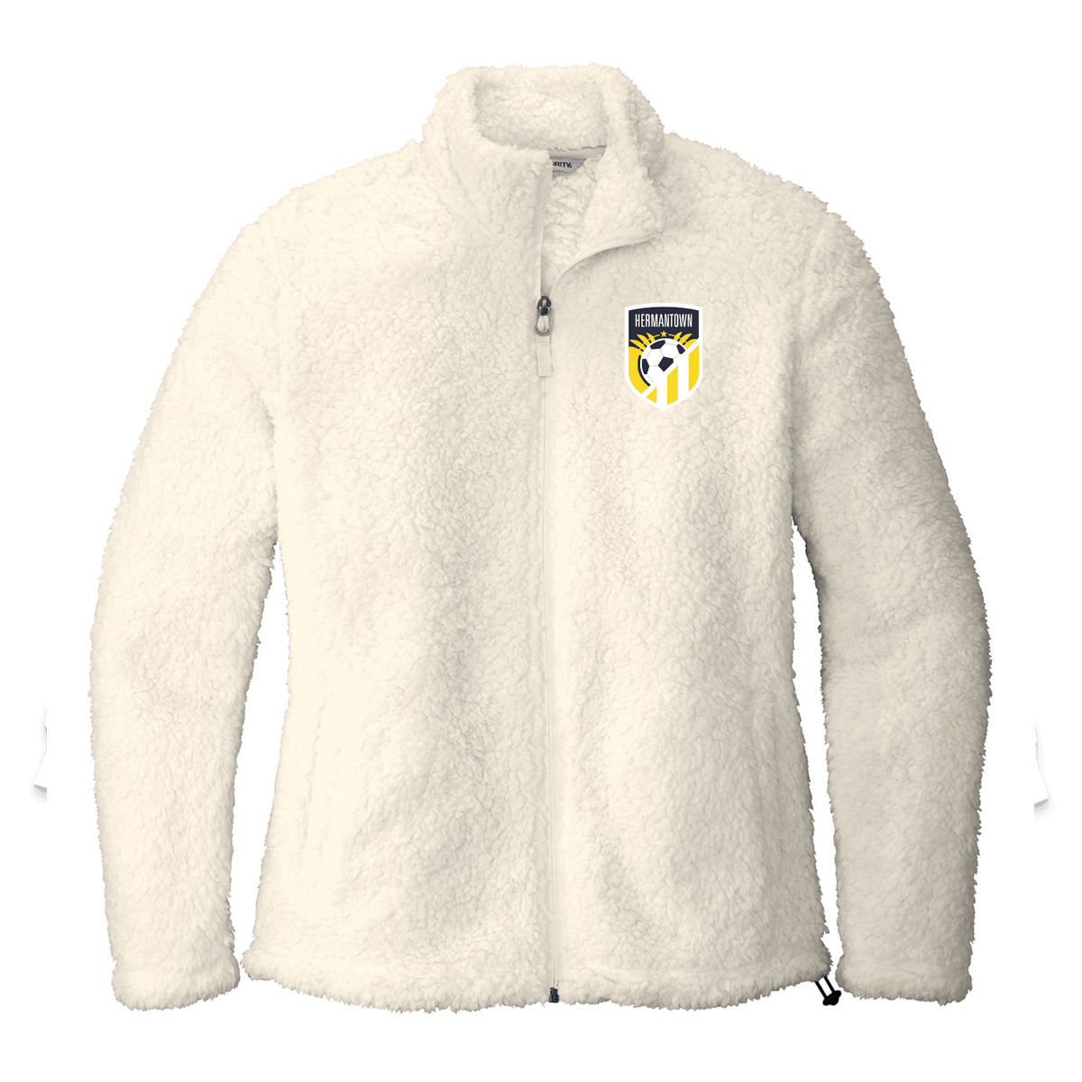 Hermantown Soccer Ladies Cozy Fleece Jacket - DSP On Demand