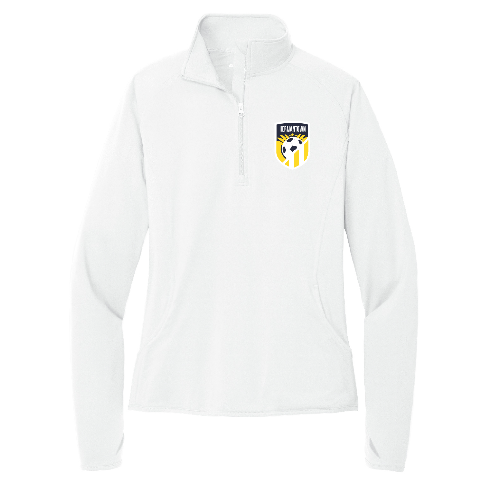 Hermantown Soccer Ladies Sport-Wick® Stretch 1/4-Zip Pullover - DSP On Demand