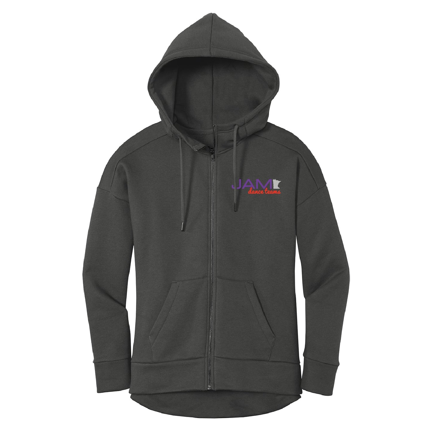 JAM Dance Team Ladies Perfect Weight Fleece Drop Shoulder Full-Zip Hoodie - DSP On Demand