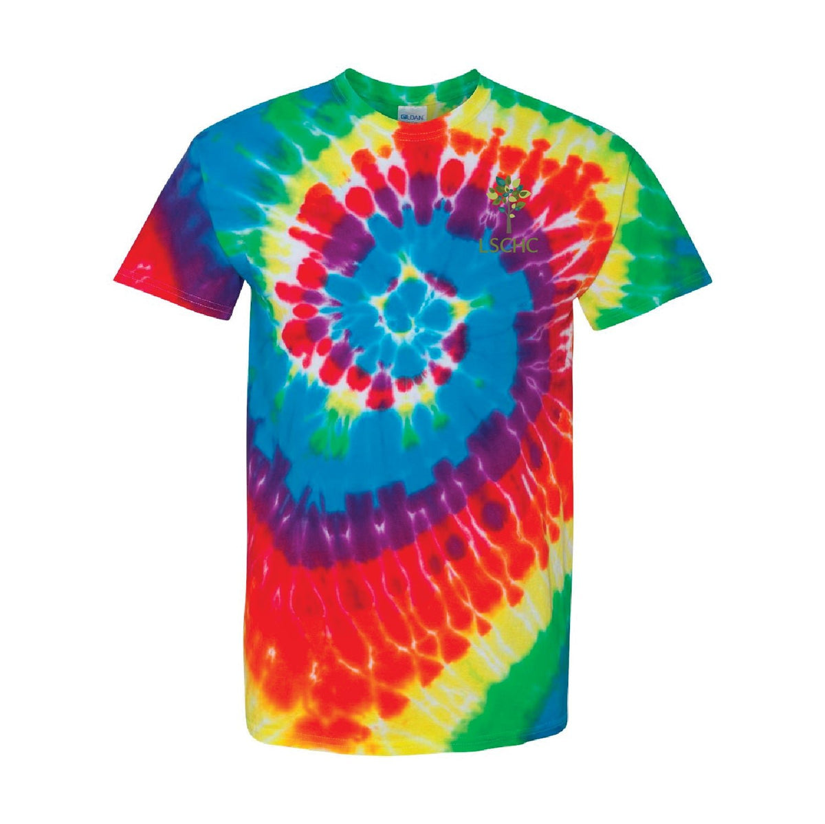 LSCHC Multi-Color Spiral Tie-Dyed T-Shirt - DSP On Demand