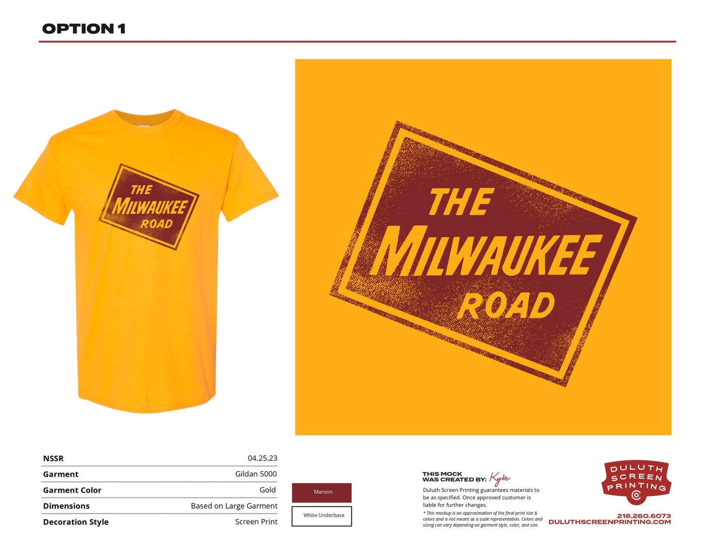 NSSRR Adult - The Milwaukee Road Gold Tee - DSP On Demand
