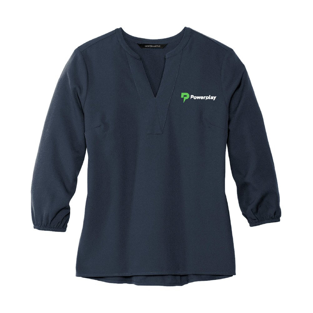 Powerplay Women's Stretch Crepe 3/4-Sleeve Blouse - DSP On Demand