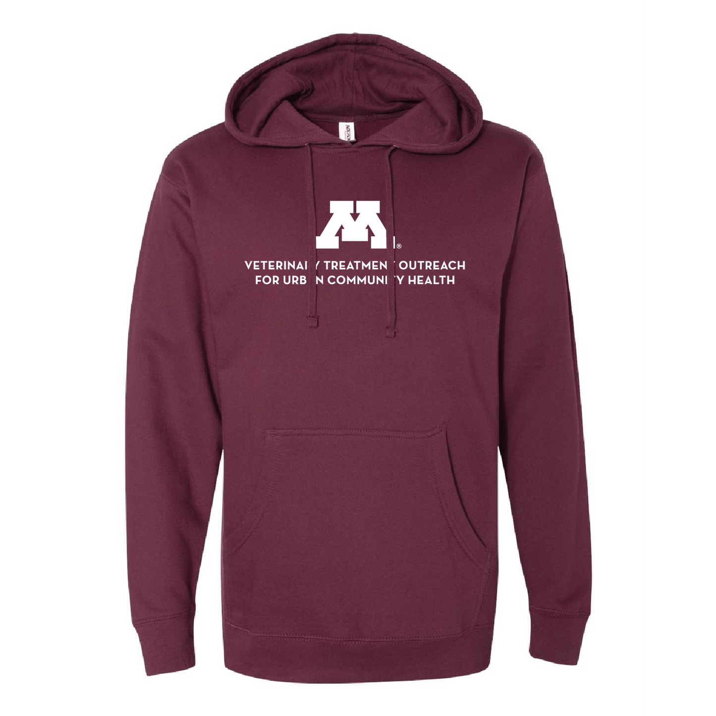 U of M VeTouch Unisex Midweight Hooded Sweatshirt Stacked - DSP On Demand