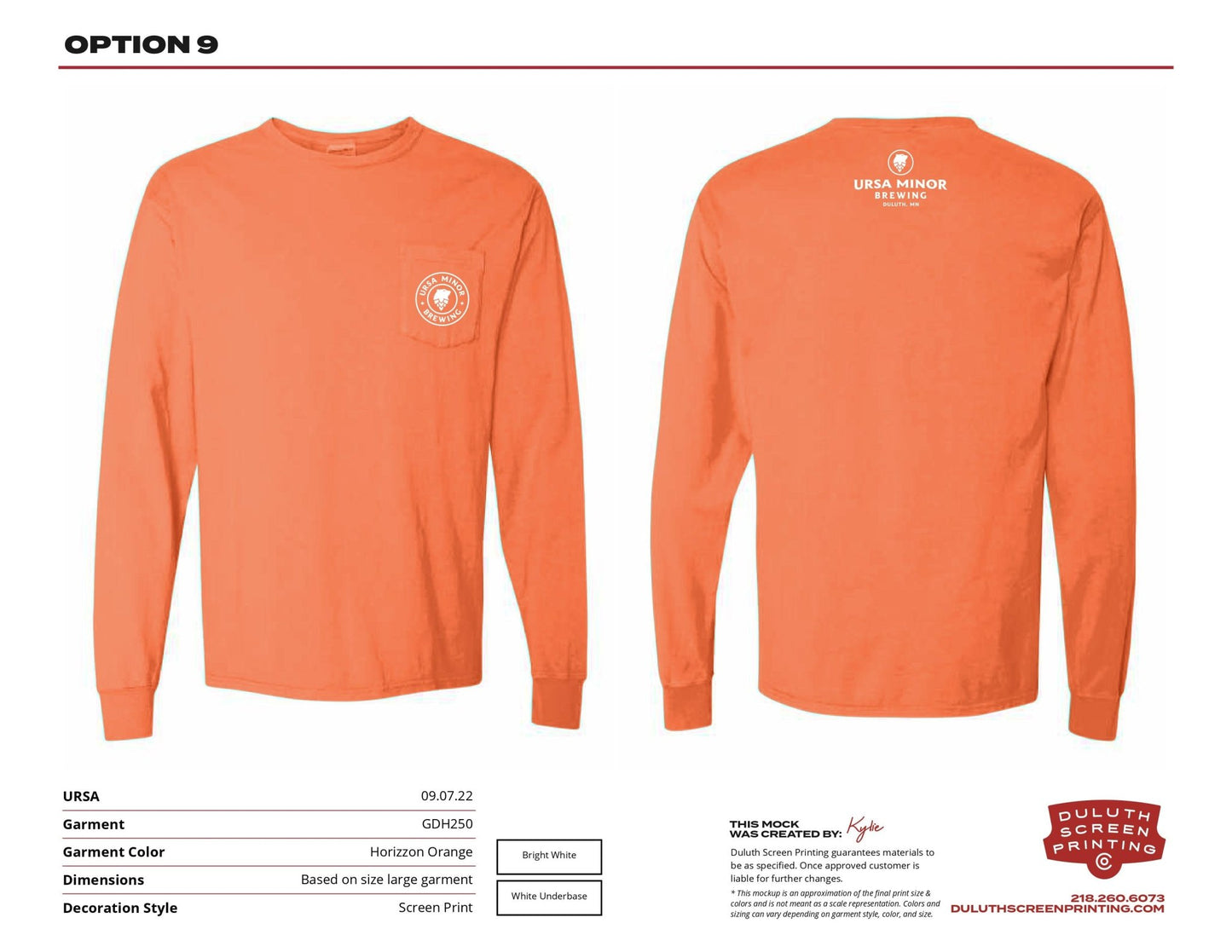 Ursa ComfortWash by Hanes Garment Dyed Pocket Long Sleeve Tee - DSP On Demand