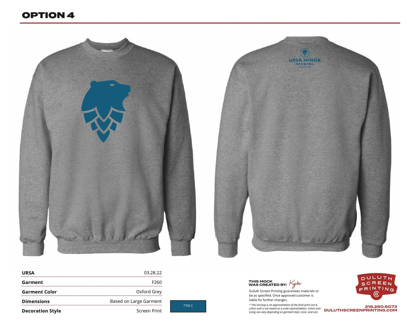 Ursa Hanes Ultimate Cotton Crewneck Sweatshirt - DSP On Demand