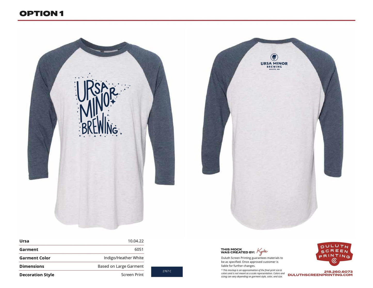 URSA MN Star Outline - Next Level Unisex Tri-Blend 3/4-Sleeve Raglan Tee - DSP On Demand