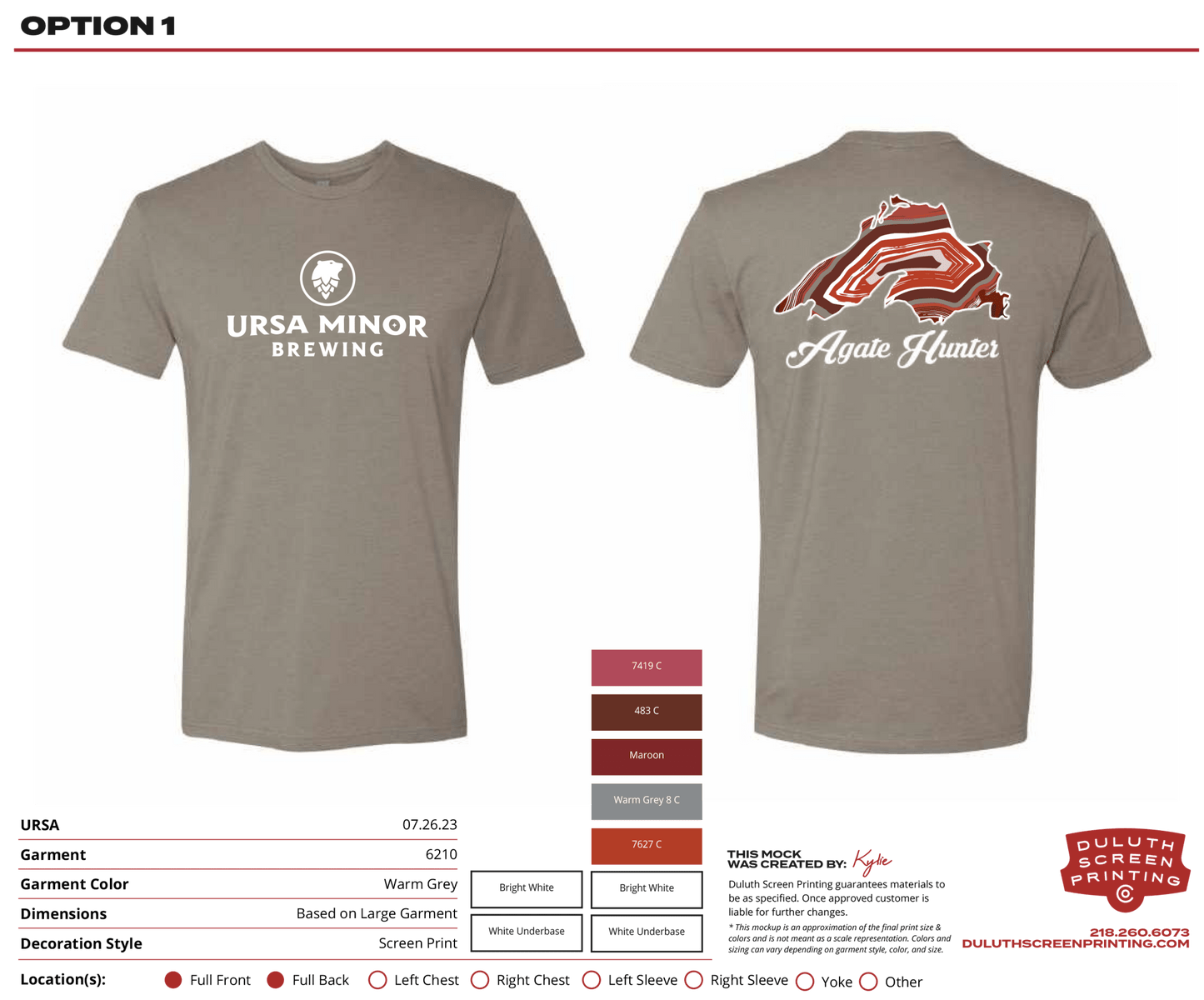 Ursa Next Level Tee in Warm Grey Agate Hunter - DSP On Demand