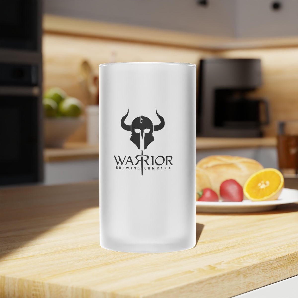 Warrior Brewing Frosted Glass Beer Mug - DSP On Demand