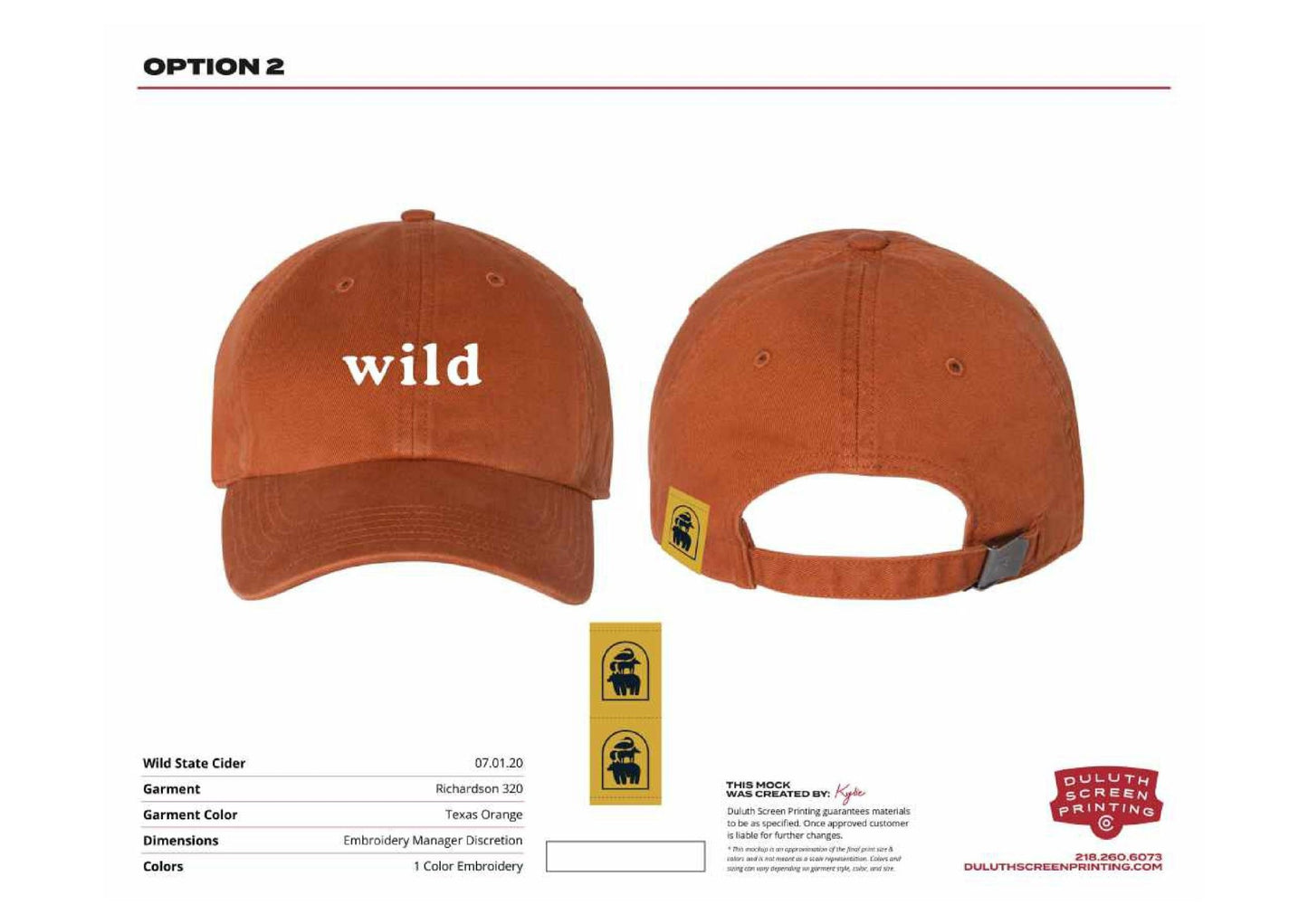 Wild State Cardinal Richardson Adult Garment Washed Chino Hat - DSP On Demand
