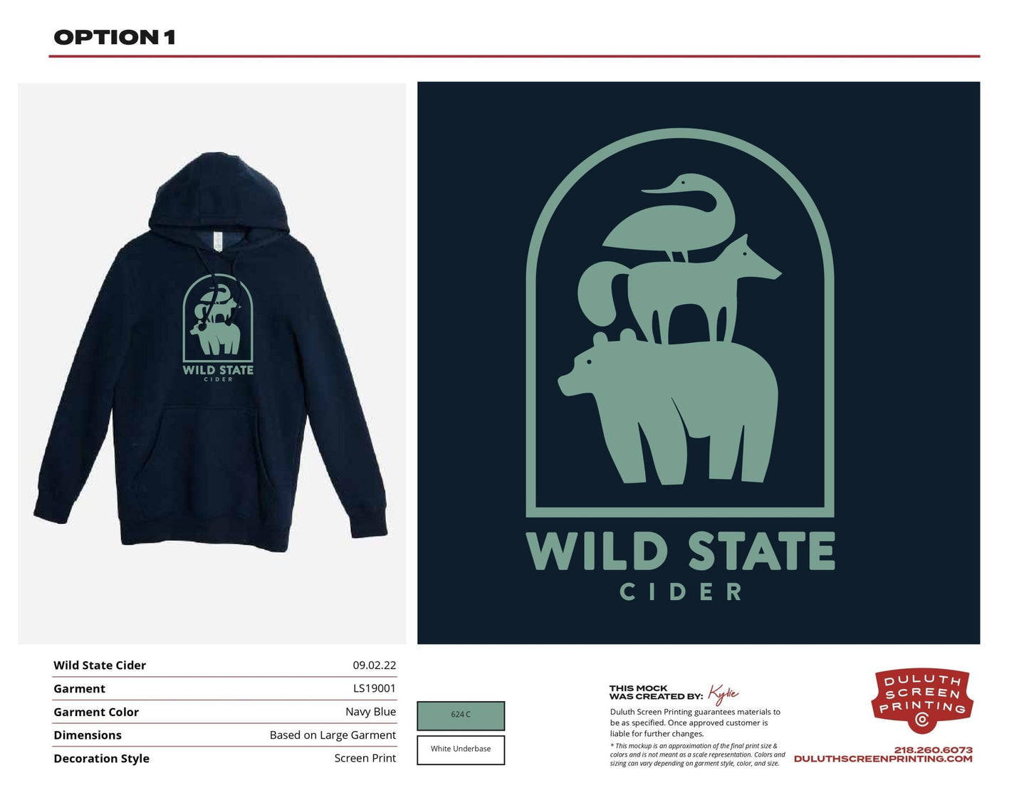 Wild State Navy - Lane Seven Heavyweight Hoodie - DSP On Demand