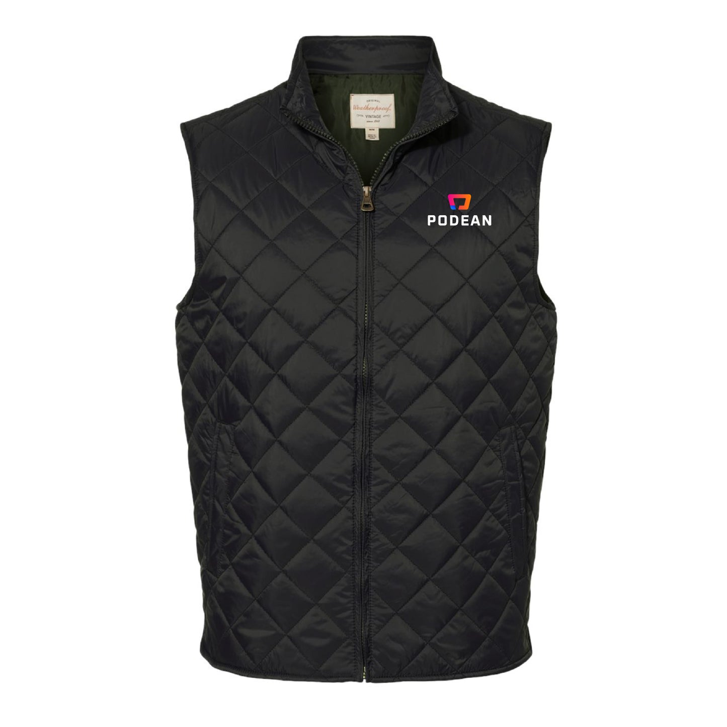 Podean Men's Vintage Diamond Quilted Vest