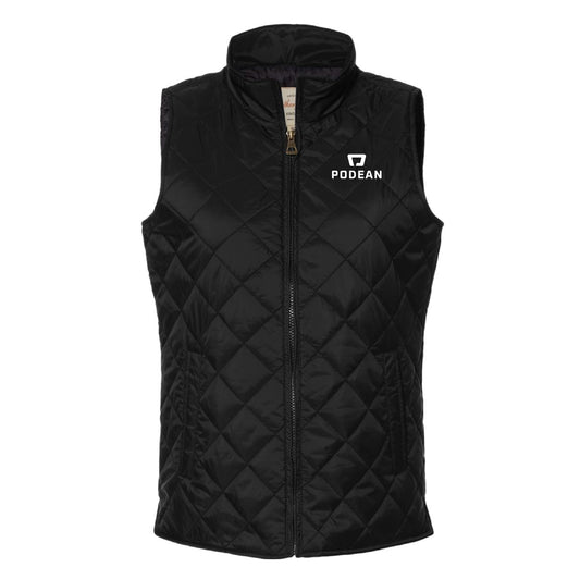 Podean Women's Vintage Diamond Quilted Vest