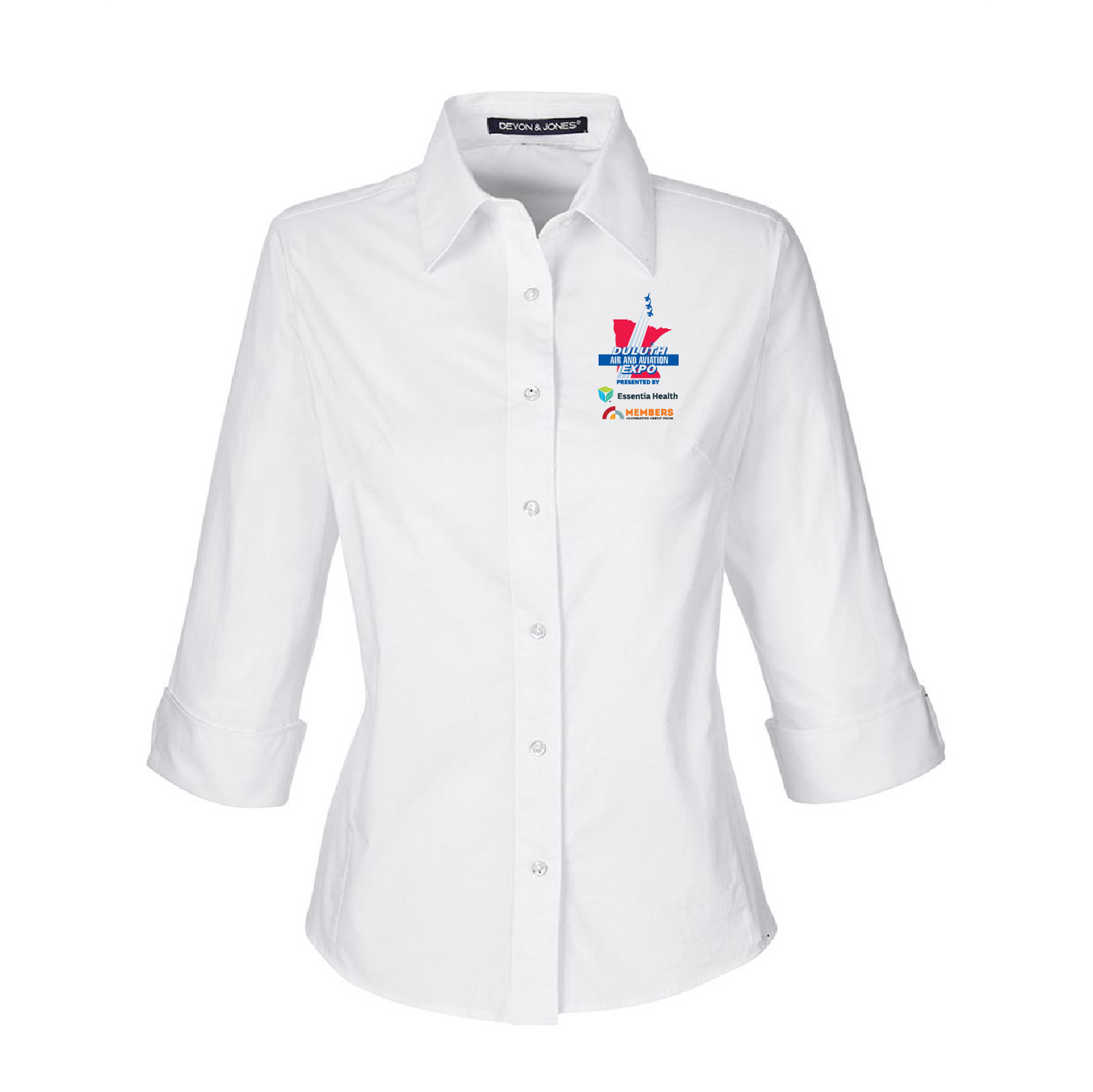 Duluth Airshow Board Member Ladies' Perfect Fit™ 3/4-Sleeve Stretch Poplin Blouse