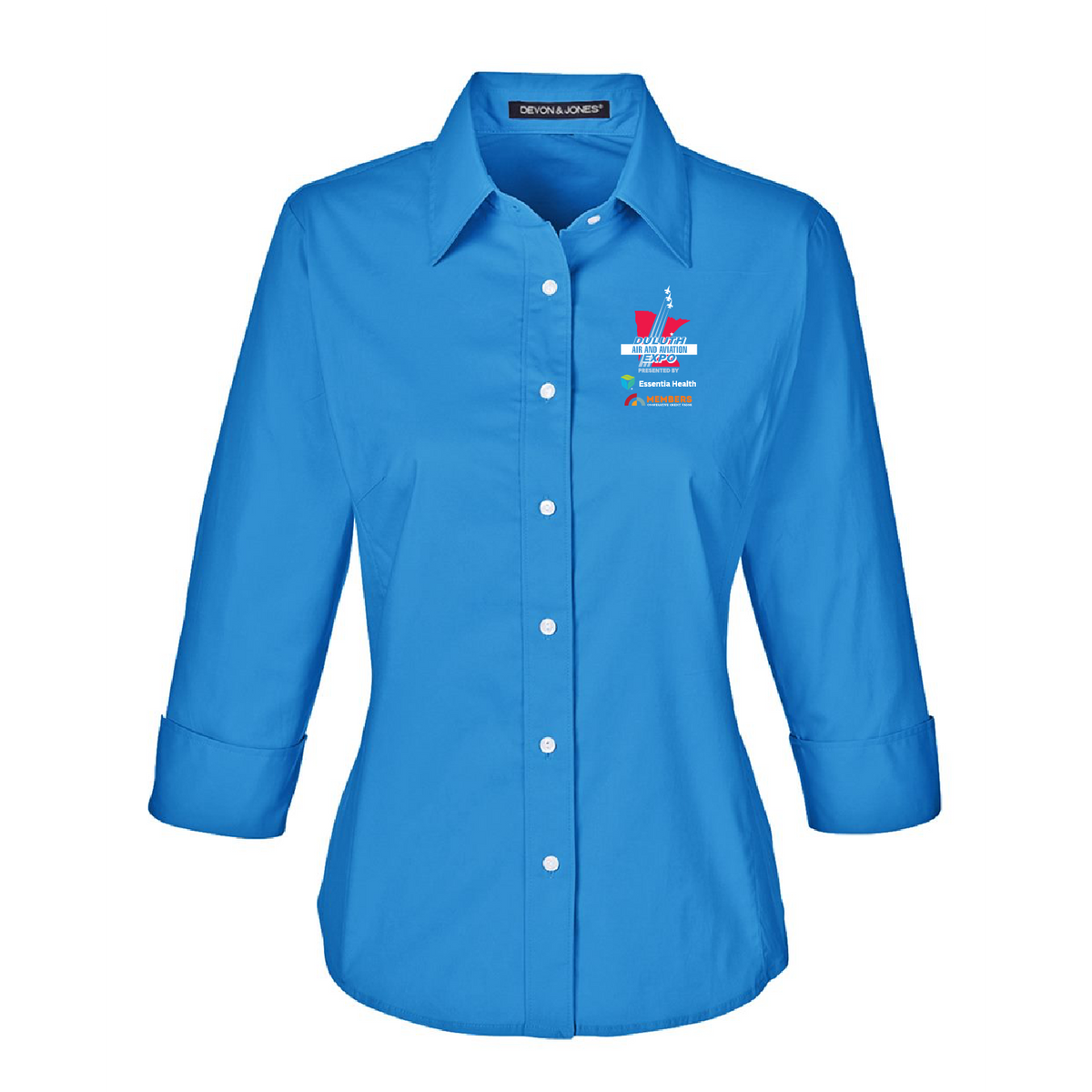 Duluth Airshow Board Member Ladies' Perfect Fit™ 3/4-Sleeve Stretch Poplin Blouse