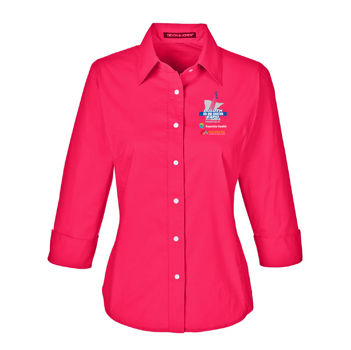 Duluth Airshow Board Member Ladies' Perfect Fit™ 3/4-Sleeve Stretch Poplin Blouse