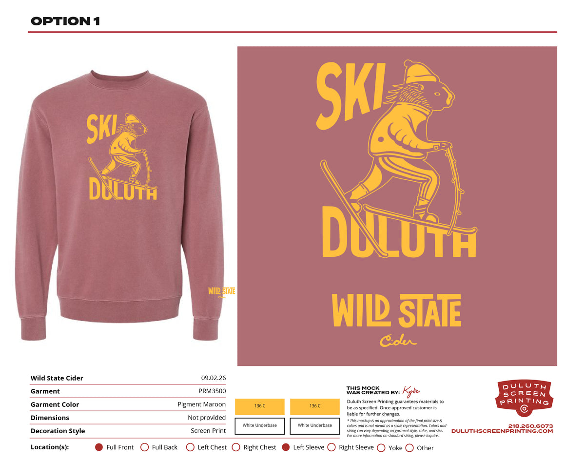 Wild State Unisex Midweight Pigment-Dyed Crewneck Sweatshirt - PRM3500