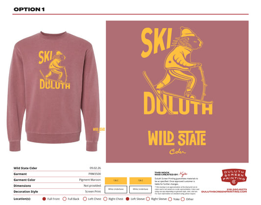 Wild State Unisex Midweight Pigment-Dyed Crewneck Sweatshirt - PRM3500