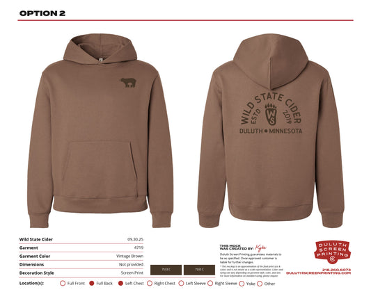 Wild State Unisex 10 oz. Heavyweight Hoodie Sweatshirt - 4719