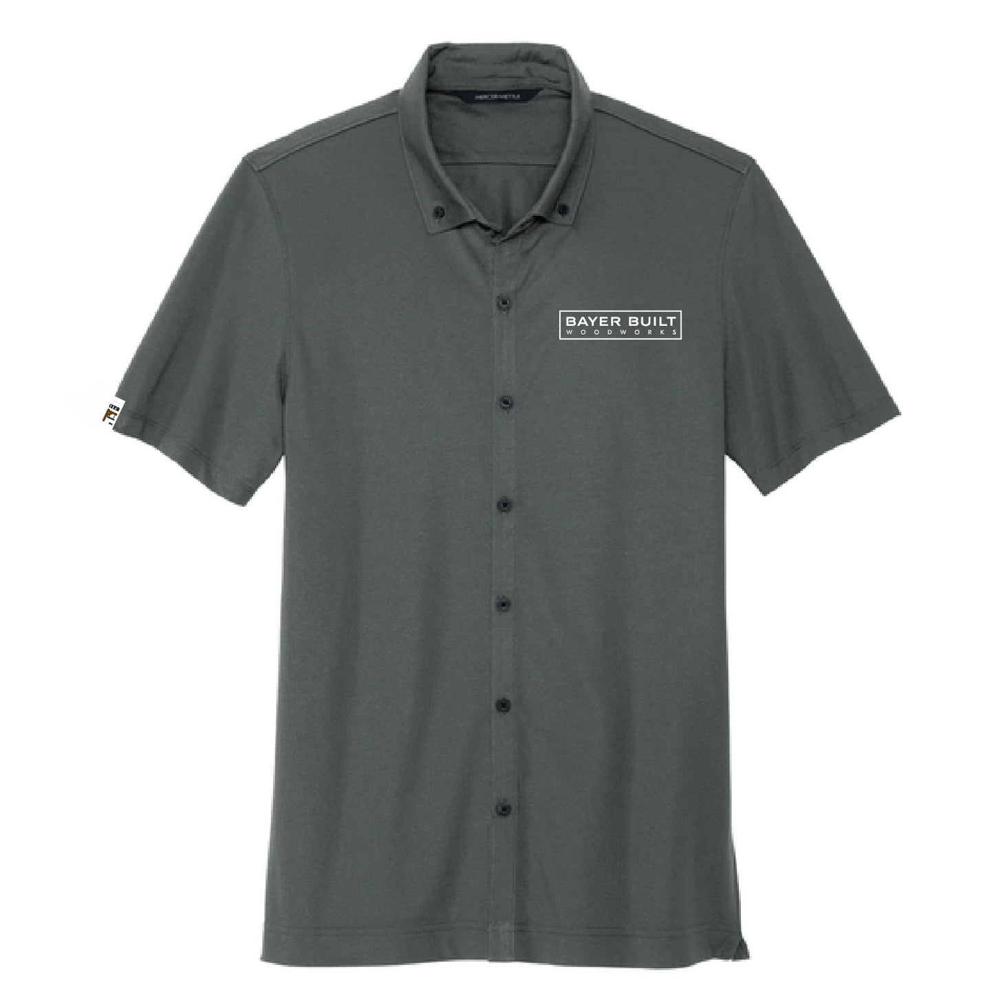 Bayer Built Seasonal Mercer+Mettle® Stretch Pique Full-Button Polo